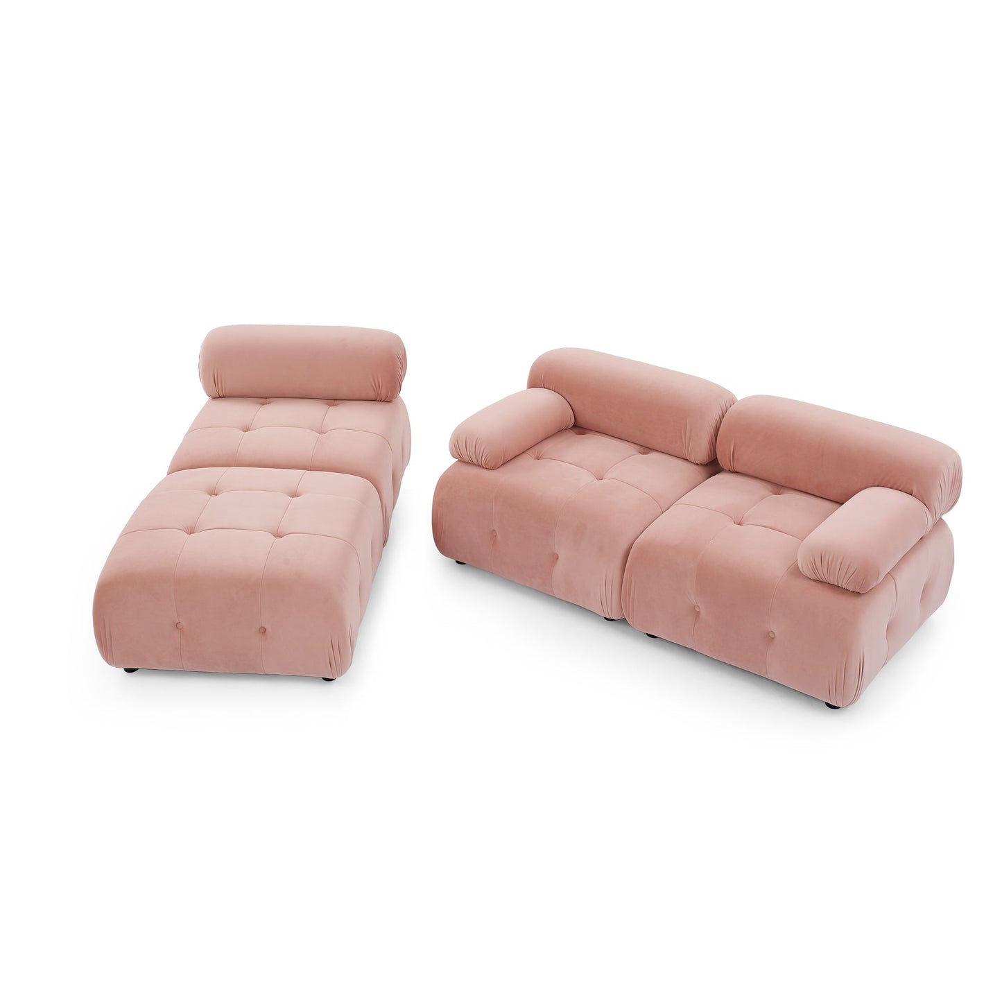 Modular Sectional Sofa, Button Tufted Designed and DIY Combination