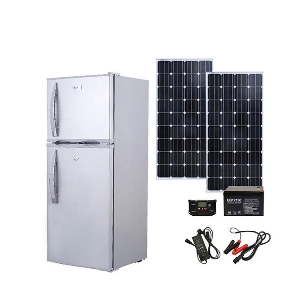 Single Double Door 12V 24V Solar Panel Energy Powered Freezer Refrigerator