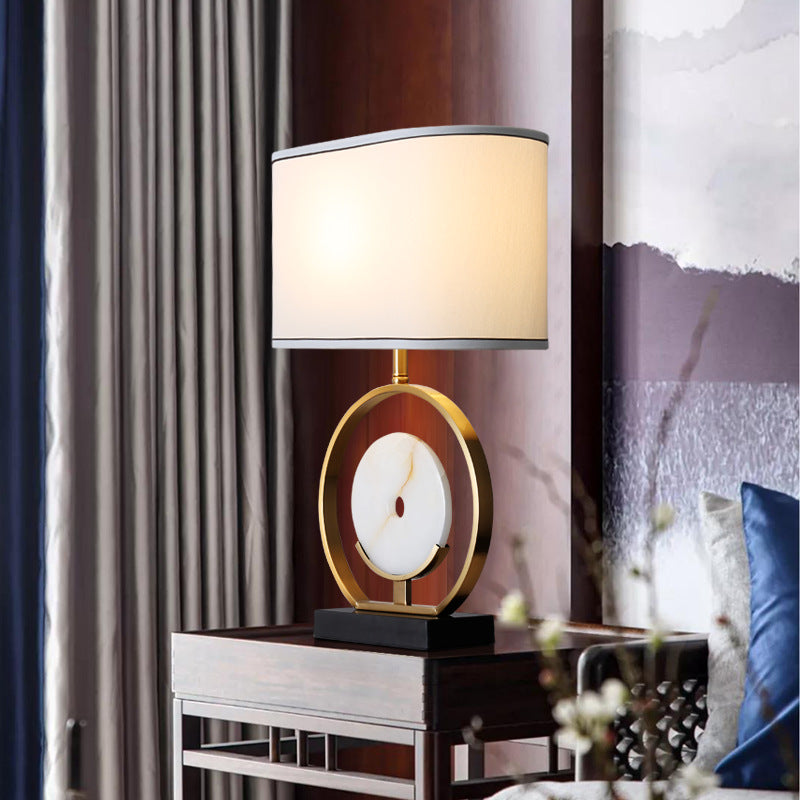 American Ring Marble Table Lamp New Chinese Hotel Special Decorative Lamp