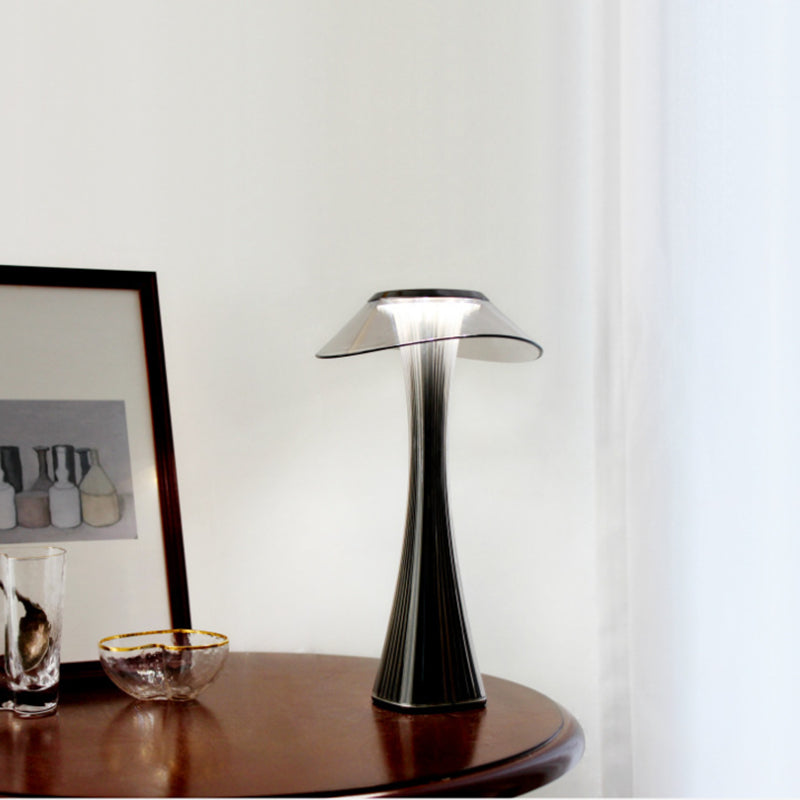 LED Modern Desk Lamp Dimmable Protection Eyes USB Charging Smart Touch Bedside Lamps Transparent Creative Crystal Table Lamp