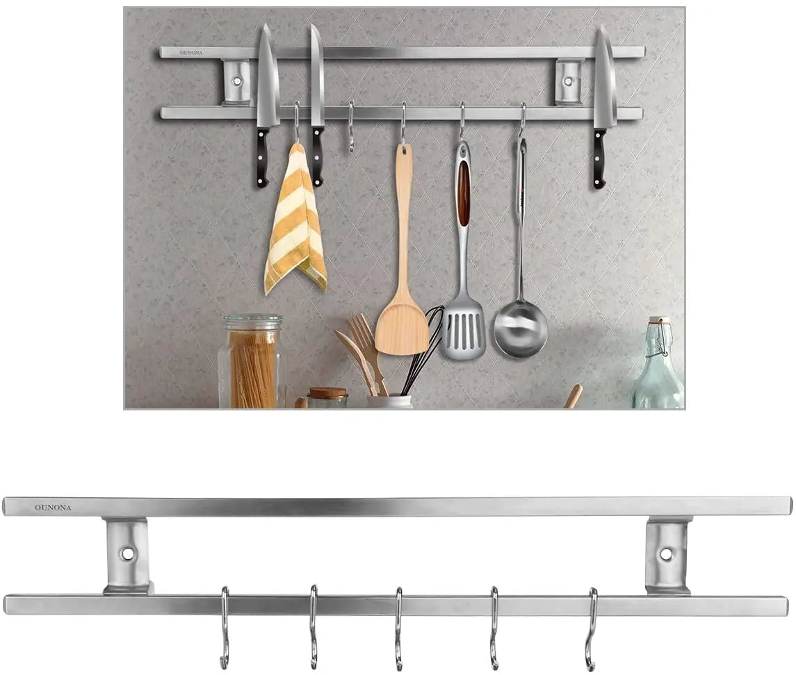Stainless Steel  Double Knife Bar Magnet Knife Strip for Wall