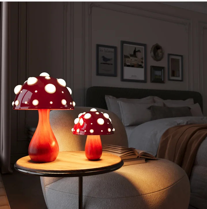 2024 Italy Modern Large and Small  Matsutake  Lamp Modern Indoor Bedside Decorative Table Lamp of Mushroom Lamps