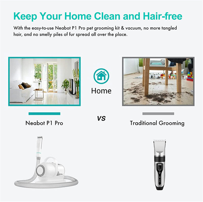 Neabot P1 Pro Pet Hair Tools 5 in One Dog Vacuum Cleaner