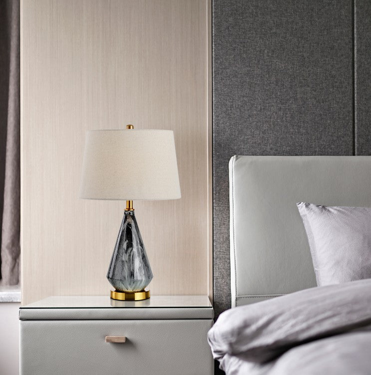 Simple Ceramic Table Lamp Creative Retro Cloth Cover Living Room Bedroom Bedside Designer Decorative Led Table Lamp
