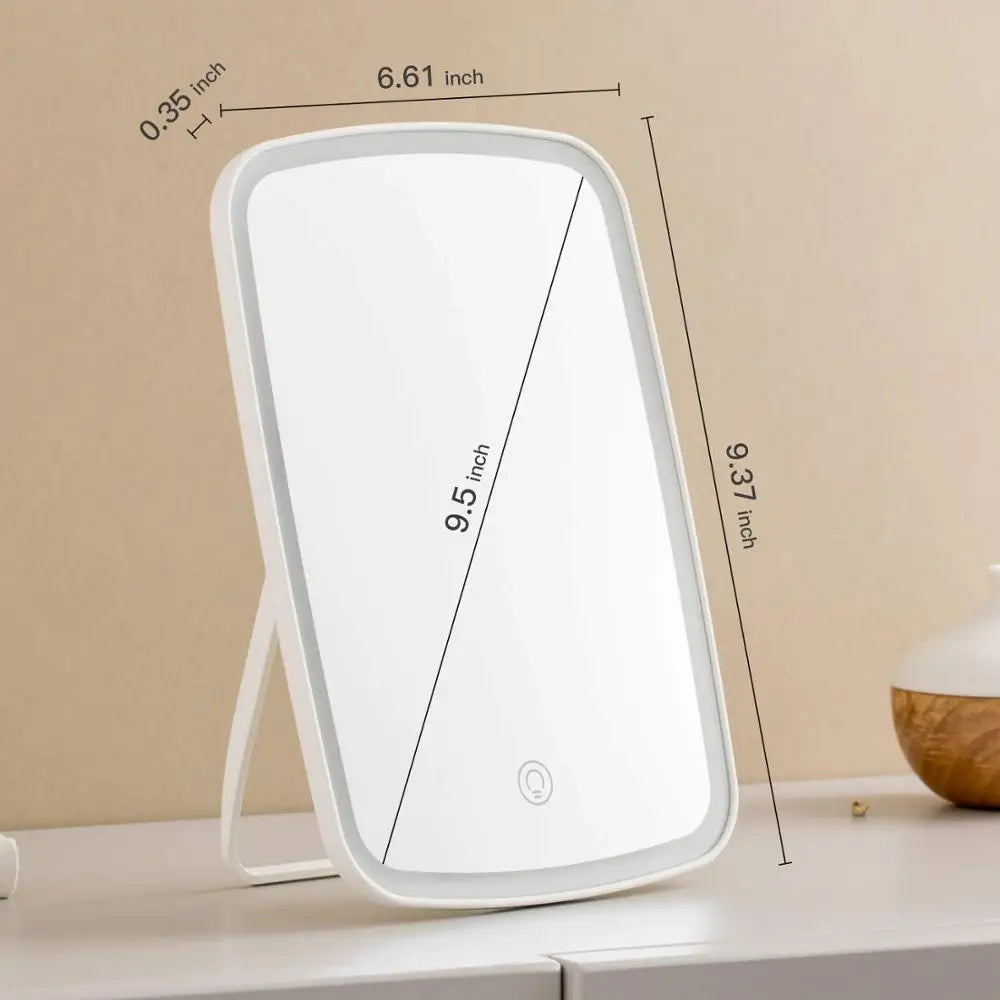 Original Youpin Jordan Judy Intelligent Portable Makeup Mirror Desktop Led Light Portable Folding Light Mirror Dormitory Desktop