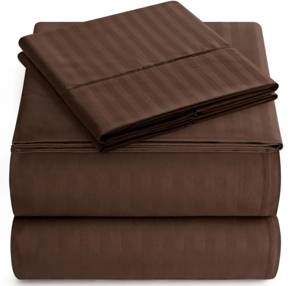 100% Cotton Color 1cm Stripe Hotel Stripe Bedding Sets Duvet Cover Bed Sheet Set With Flat Sheet Fitted Sheet