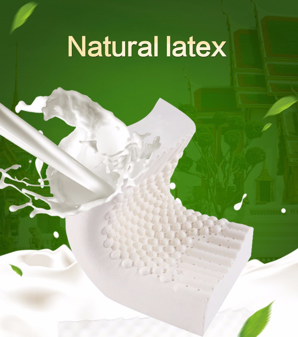 Natural Latex Pillow  Cervical Orthopedic Neck Pillow for Sleeping Massage Bedding Pillows