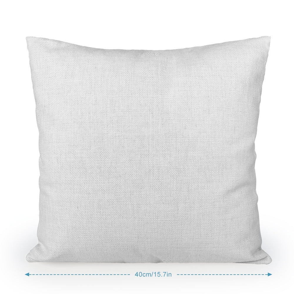 Prosub 16*16in White Sublimation Pillow Case Blanks With Pocket Book Cushion Cover Linen Throw Pillows Sublimation Pillow Cover