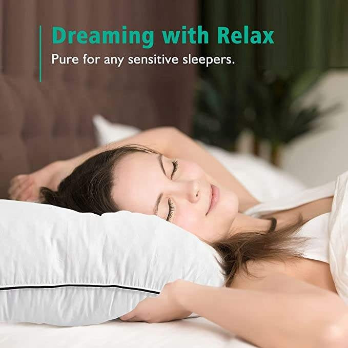 Hotel Down Pillow 100% Cotton Cover Downproof Bed Pillow Natural Goose Down Feather Pillows for Sleeping