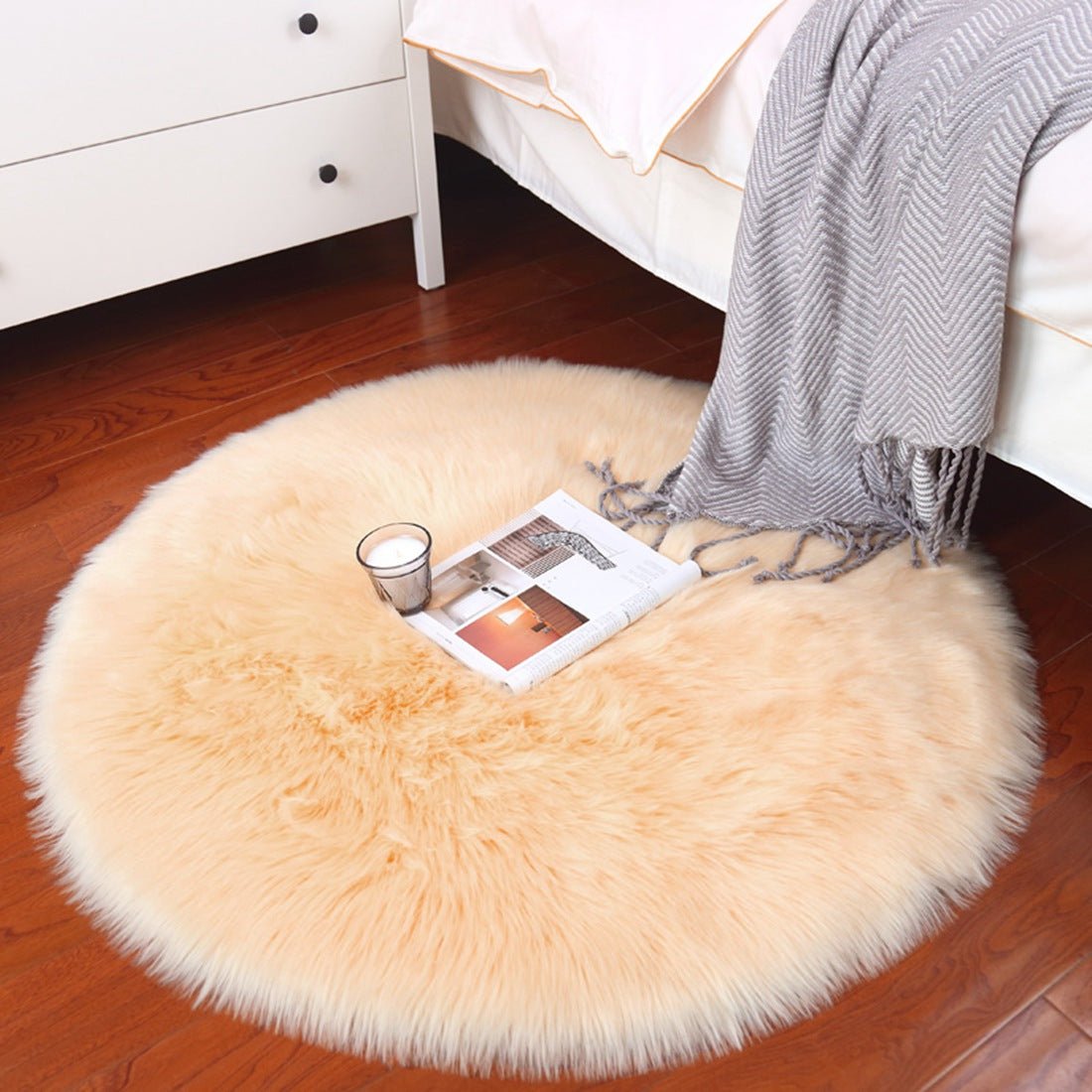 Shag Soft Rug Polyester Doormat 1.97'*1.97' Inch Shaggy Area