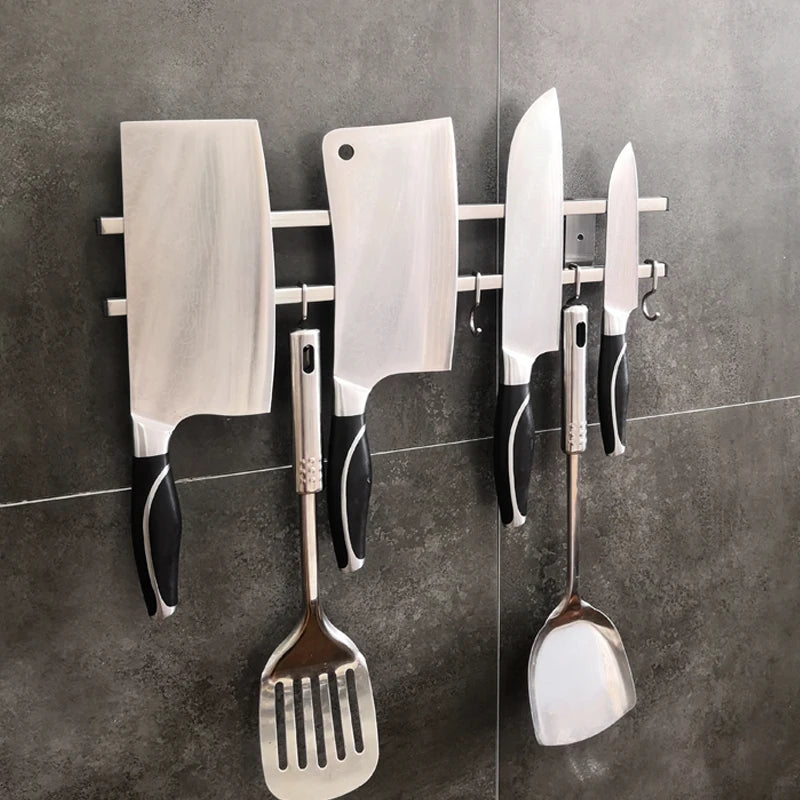 Stainless Steel  Double Knife Bar Magnet Knife Strip for Wall