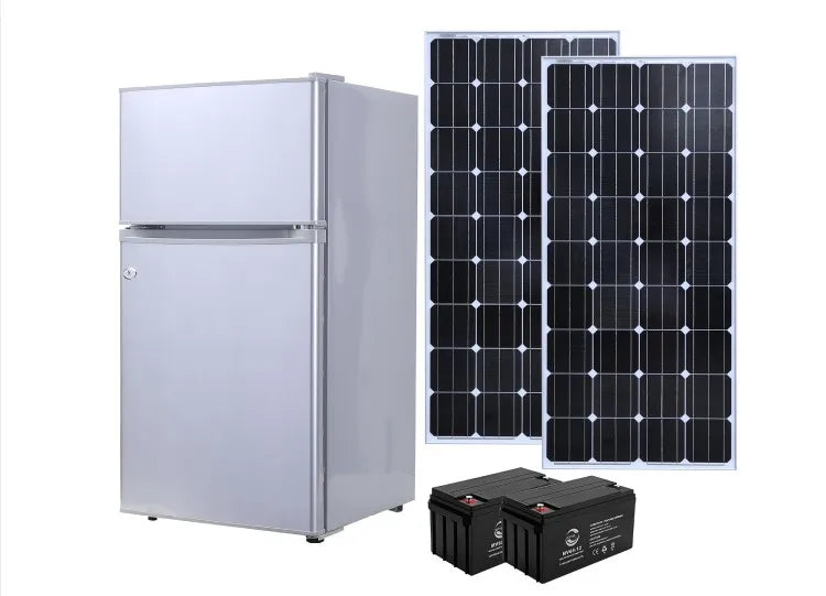Single Double Door 12V 24V Solar Panel Energy Powered Freezer Refrigerator