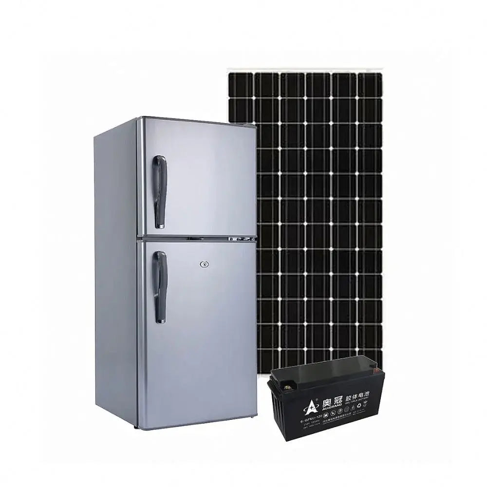 SUNWE Single Double Door 12V 24V Solar Panel Energy Powered Freezer Refrigerator