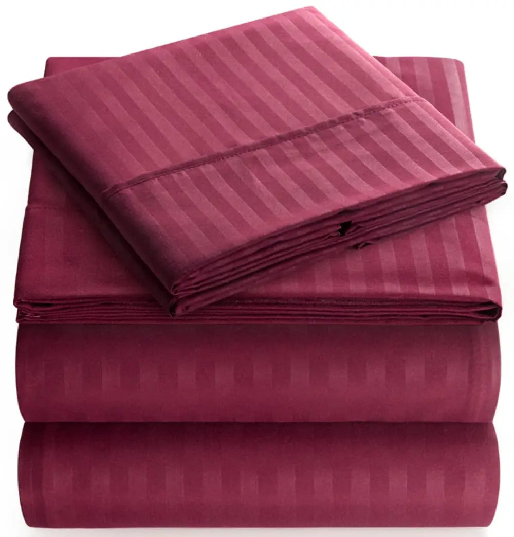 100% Cotton Color 1cm Stripe Hotel Stripe Bedding Sets Duvet Cover Bed Sheet Set With Flat Sheet Fitted Sheet