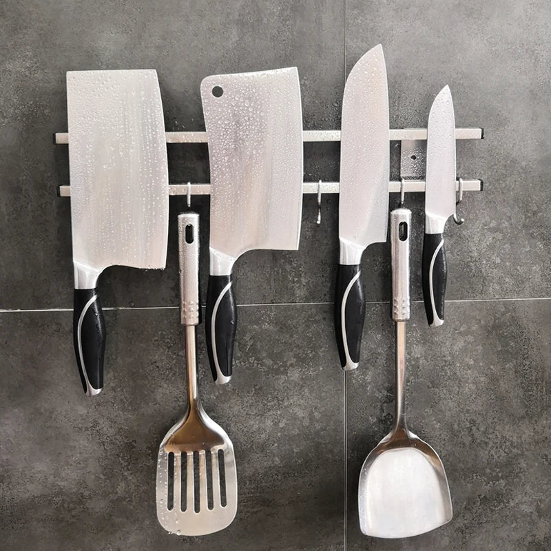 Stainless Steel  Double Knife Bar Magnet Knife Strip for Wall