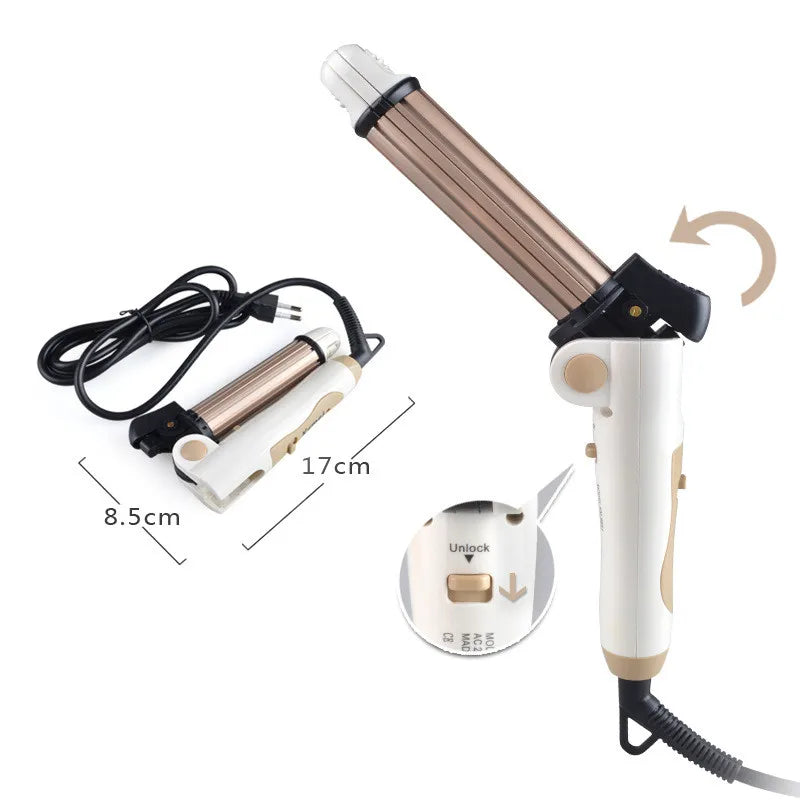 Mini Carrying Foldable Hair Straightener Curly Hair Milk Hot