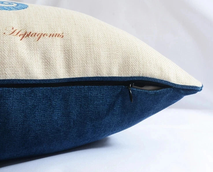 Mediterranean Pillow American Marine Series Pillow Cushion Home Decorative Pillows Linen Pillowcase Sofa Cushion