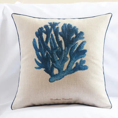 Mediterranean Pillow American Marine Series Pillow Cushion Home Decorative Pillows Linen Pillowcase Sofa Cushion