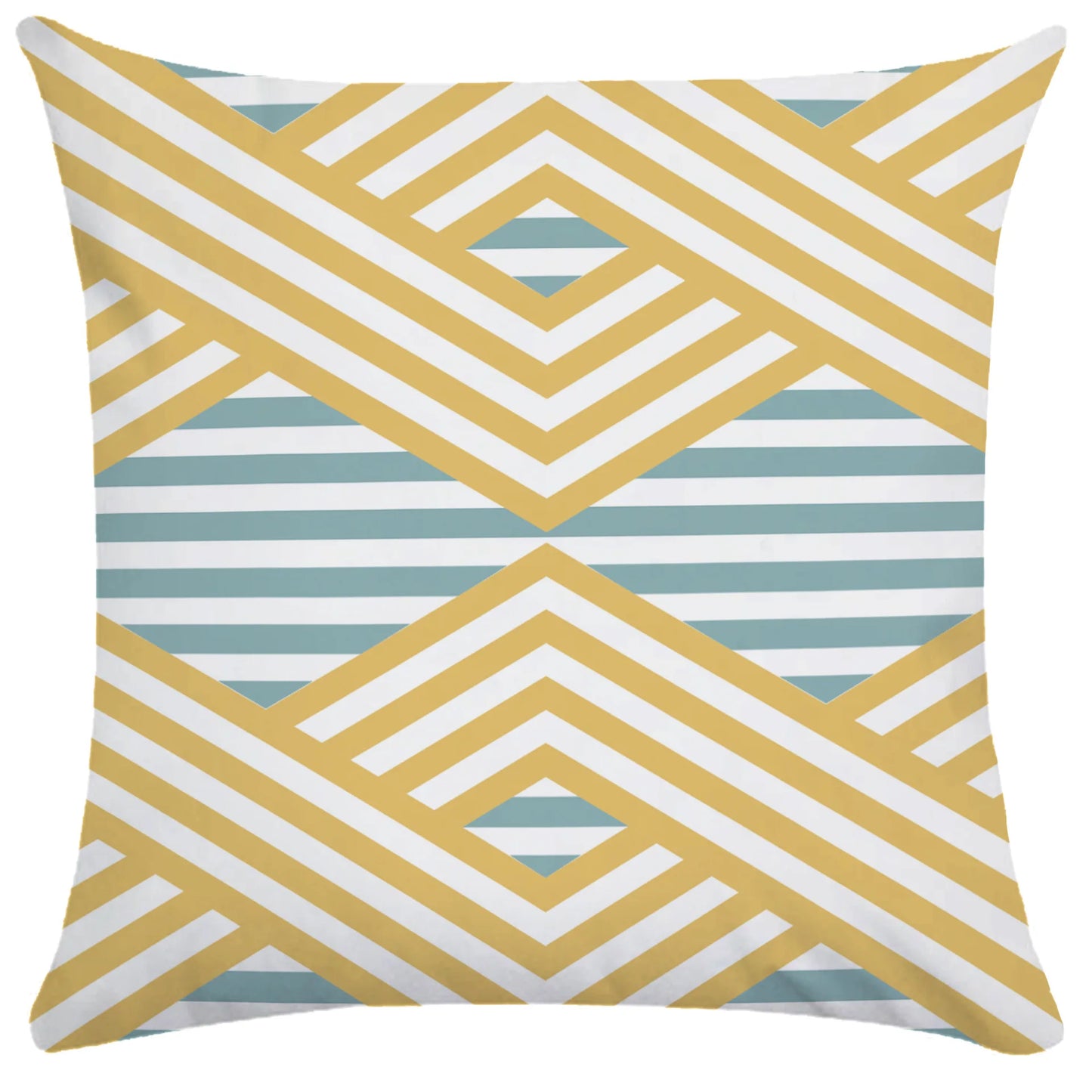 Cushion Cover Yellow Blue Geometry Striped Curve Pillowcase Soft Pillow Case Short Plush Pillow Cover Hotel Garden Throw Pillows