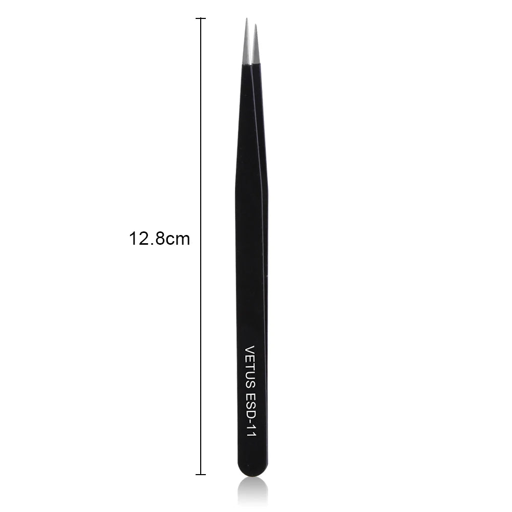 VETUS Eyelash Extension Tweezers Volume Lashes Stainless Steel Tweezer Non-Magnetic Eyelashes Tools Professional Makeup Tool