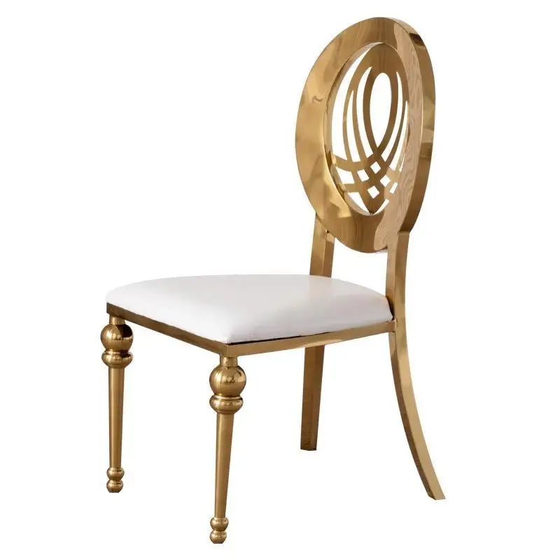 Wholesale Gold Stainless Steel Wedding Chair Dining Room Table and Chairs Luxury Hotel for Event Used